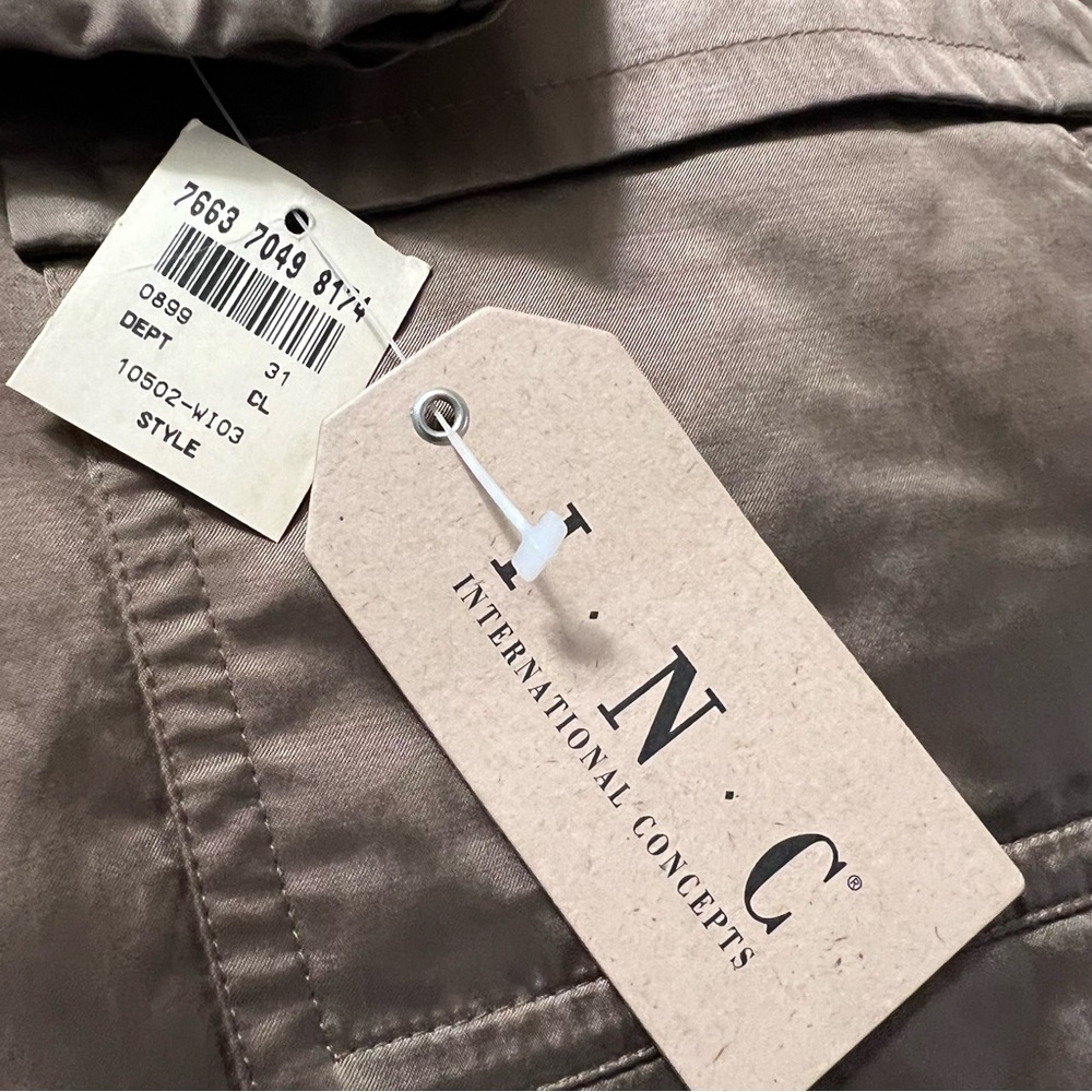 NWT INC Brown Coat with Removable Faux Fur Collar - Picture 7 of 7